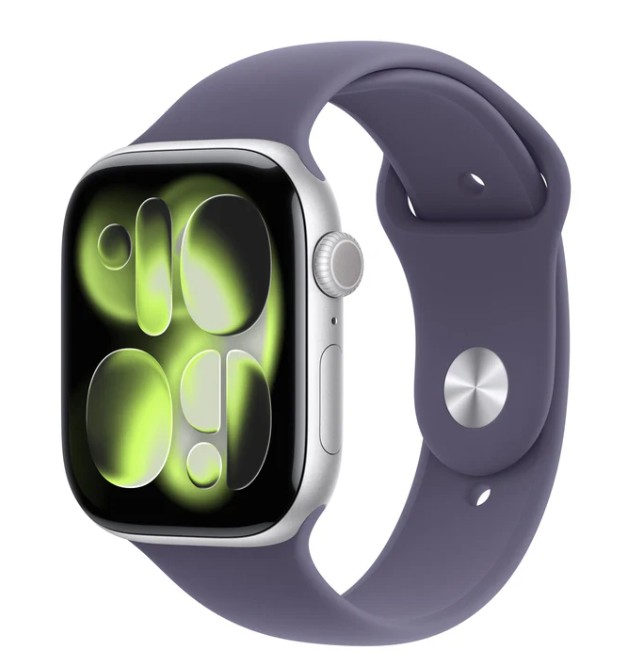 Apple Watch S 11 GPS 42mm Silver Aluminium Case with Purple Fog Sport Band - M/L